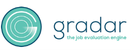 Logo des Unternehmens gradar, das sich auf die Digitalisierung in der Personalverwaltung spezialisiert hat.